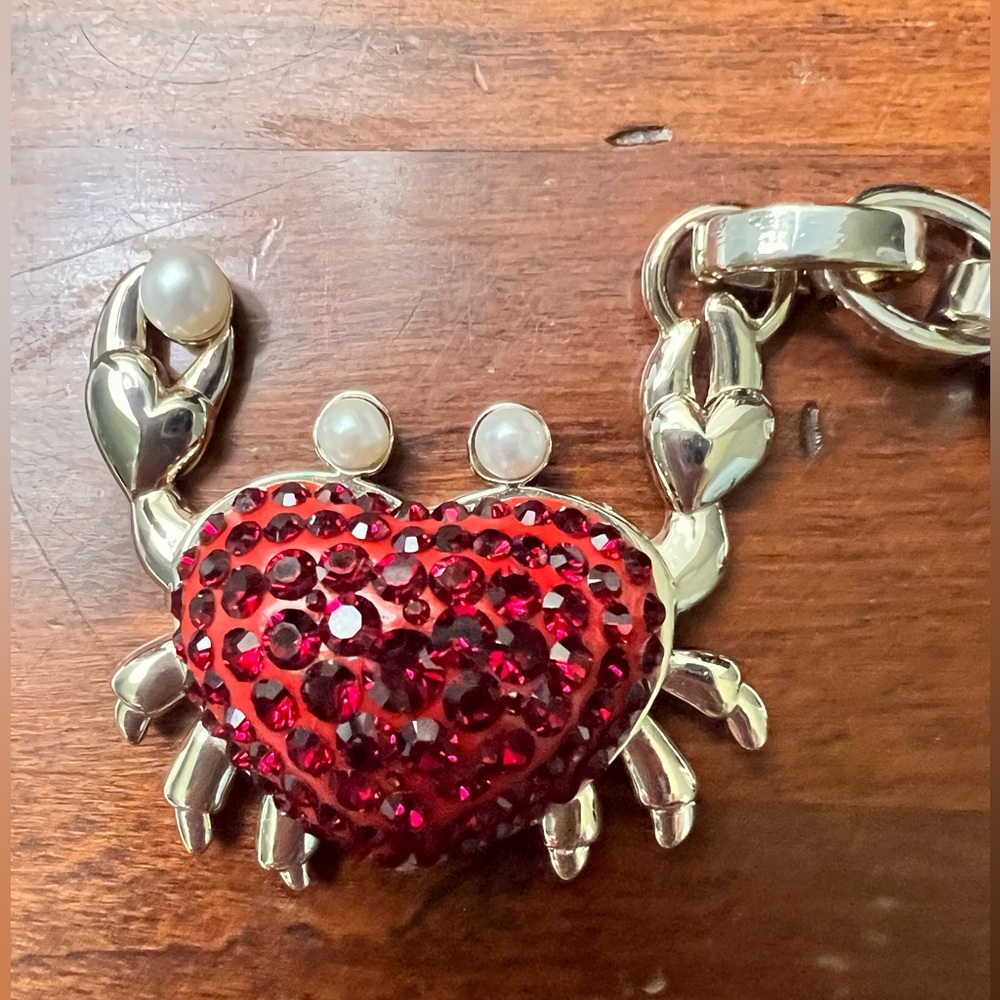 NWT Authentic Kate Spade Crab Keychain Bag Charm